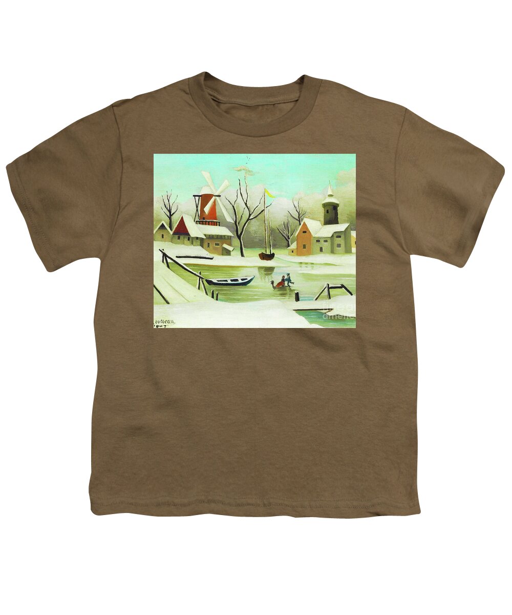 Winter Youth T-Shirt featuring the painting Winter by Henri Rousseau