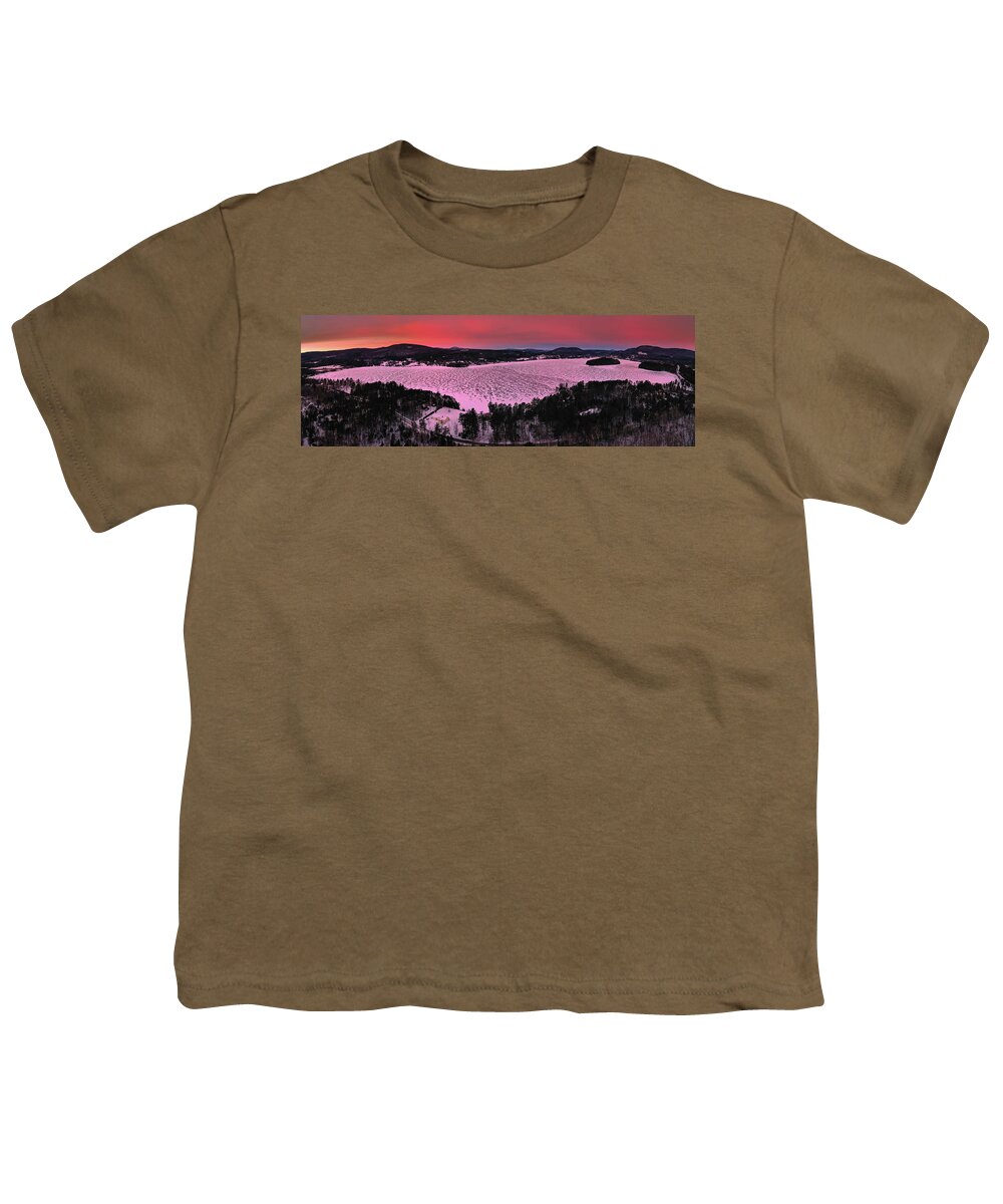 Island Youth T-Shirt featuring the photograph Winter Sunrise In Island Pond, Vermont by John Rowe
