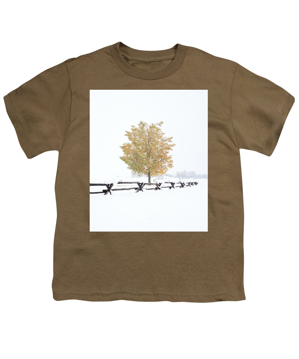 Seasonal Youth T-Shirt featuring the photograph Winter's Soldier by American Landscapes