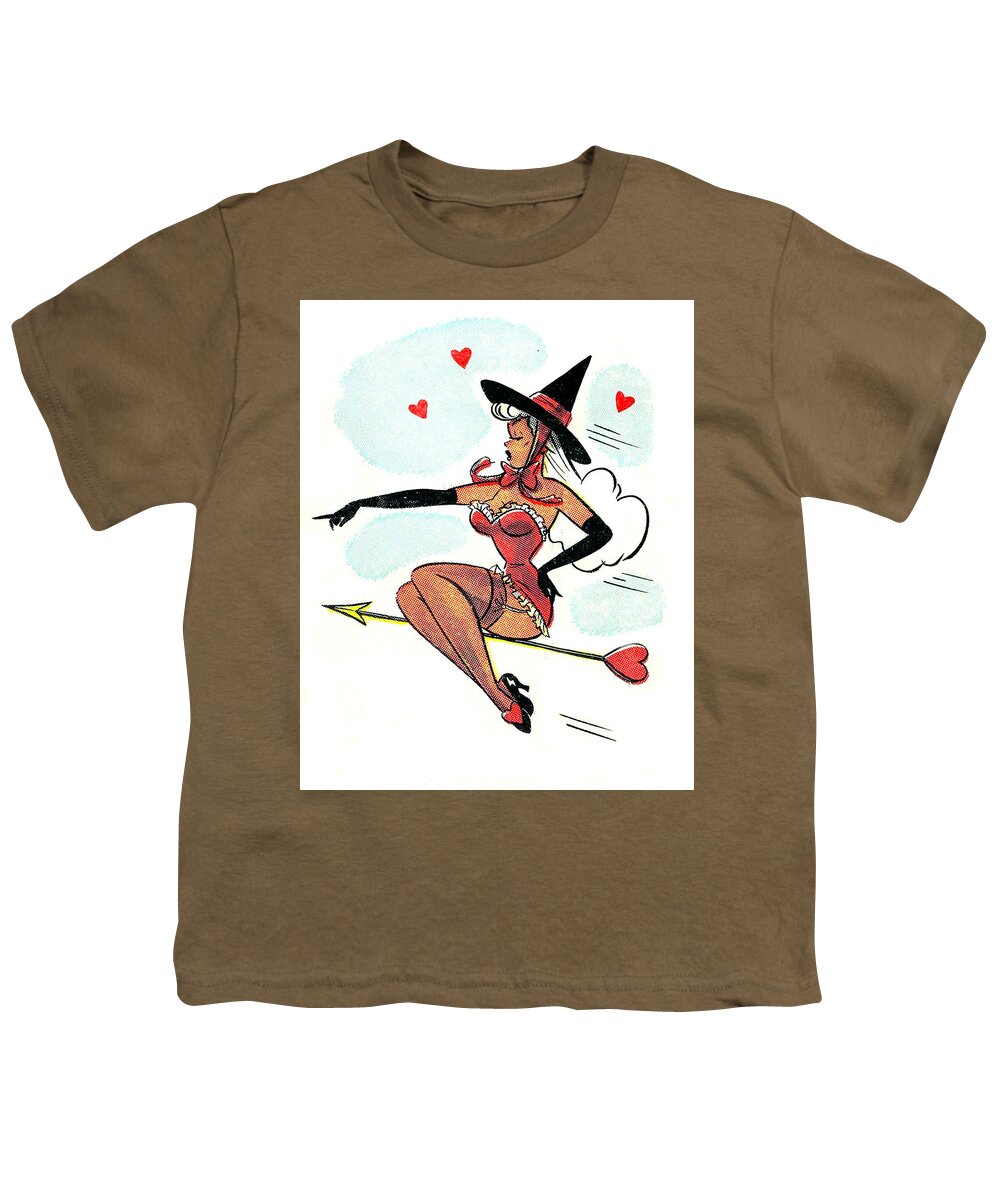 Sexy Youth T-Shirt featuring the digital art Witch in Love by Long Shot