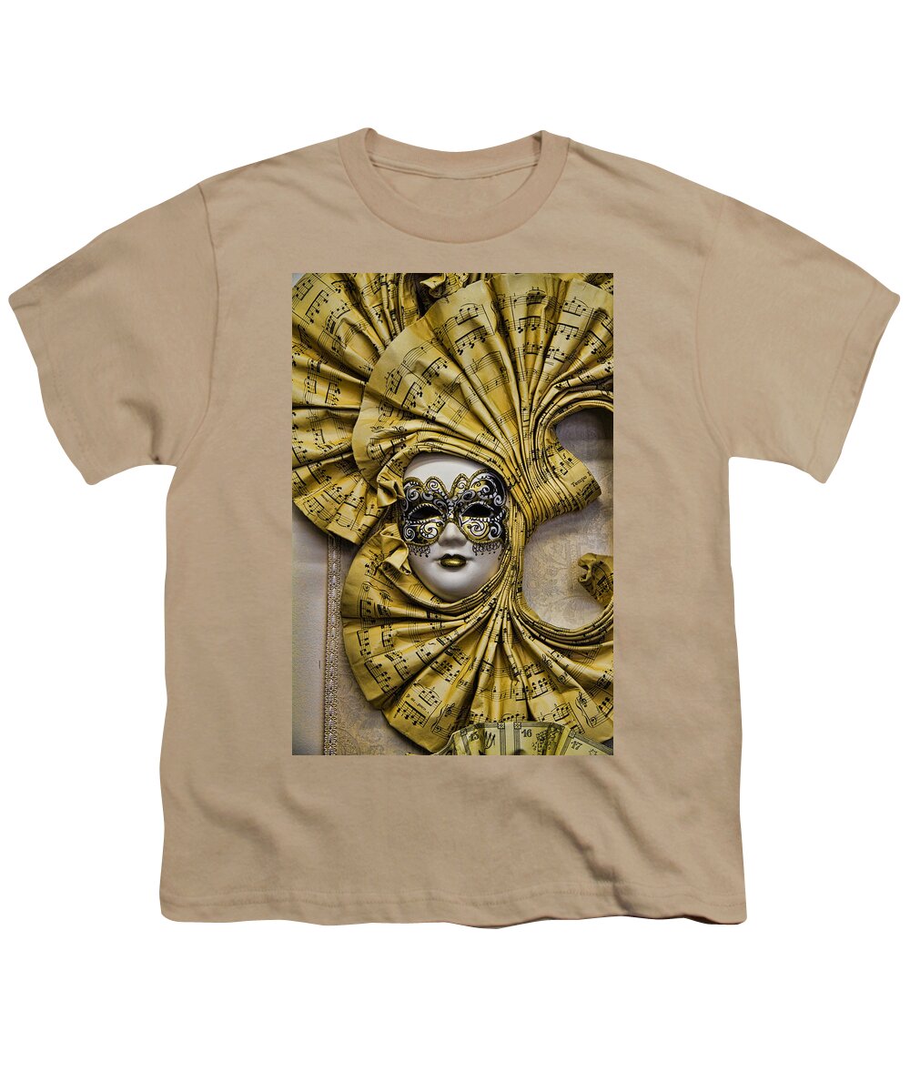 Venetian Youth T-Shirt featuring the photograph Venetian Carnaval Mask #1 by David Smith