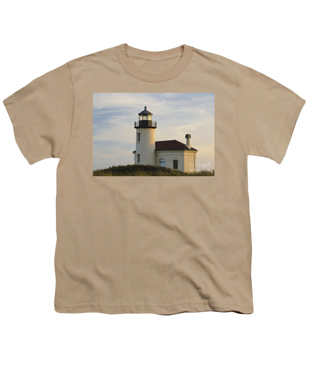 Bandon Youth T-Shirt featuring the photograph Coquille River Lighthouse by John Shaw