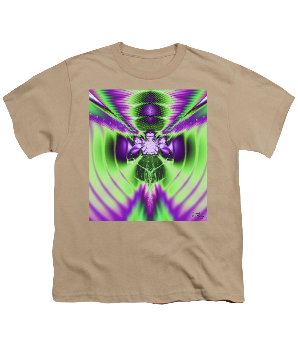 Purple Youth T-Shirt featuring the painting Radiant Cross #3 by Bruce Nutting