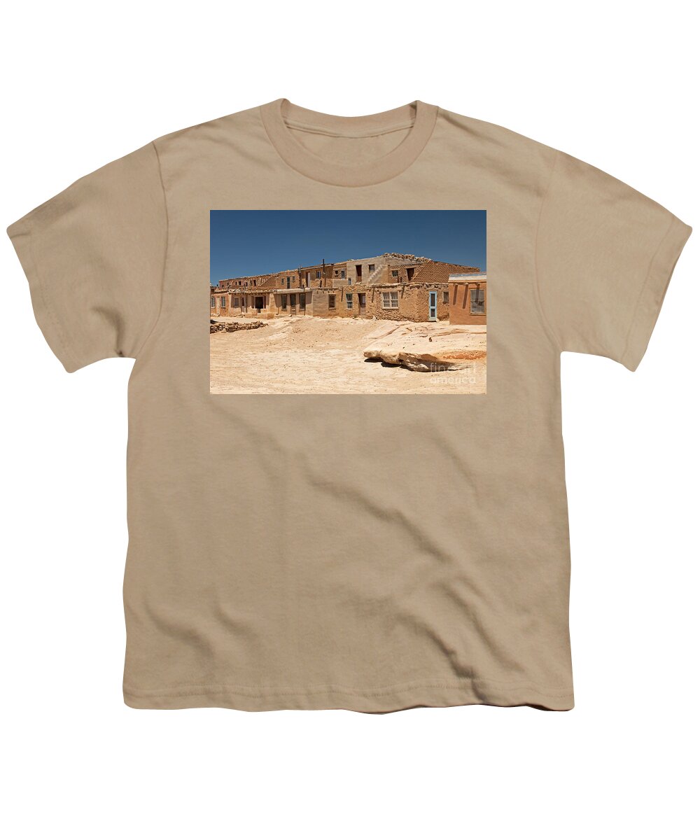 Acoma Youth T-Shirt featuring the photograph Sky City Acoma Pueblo #3 by Fred Stearns