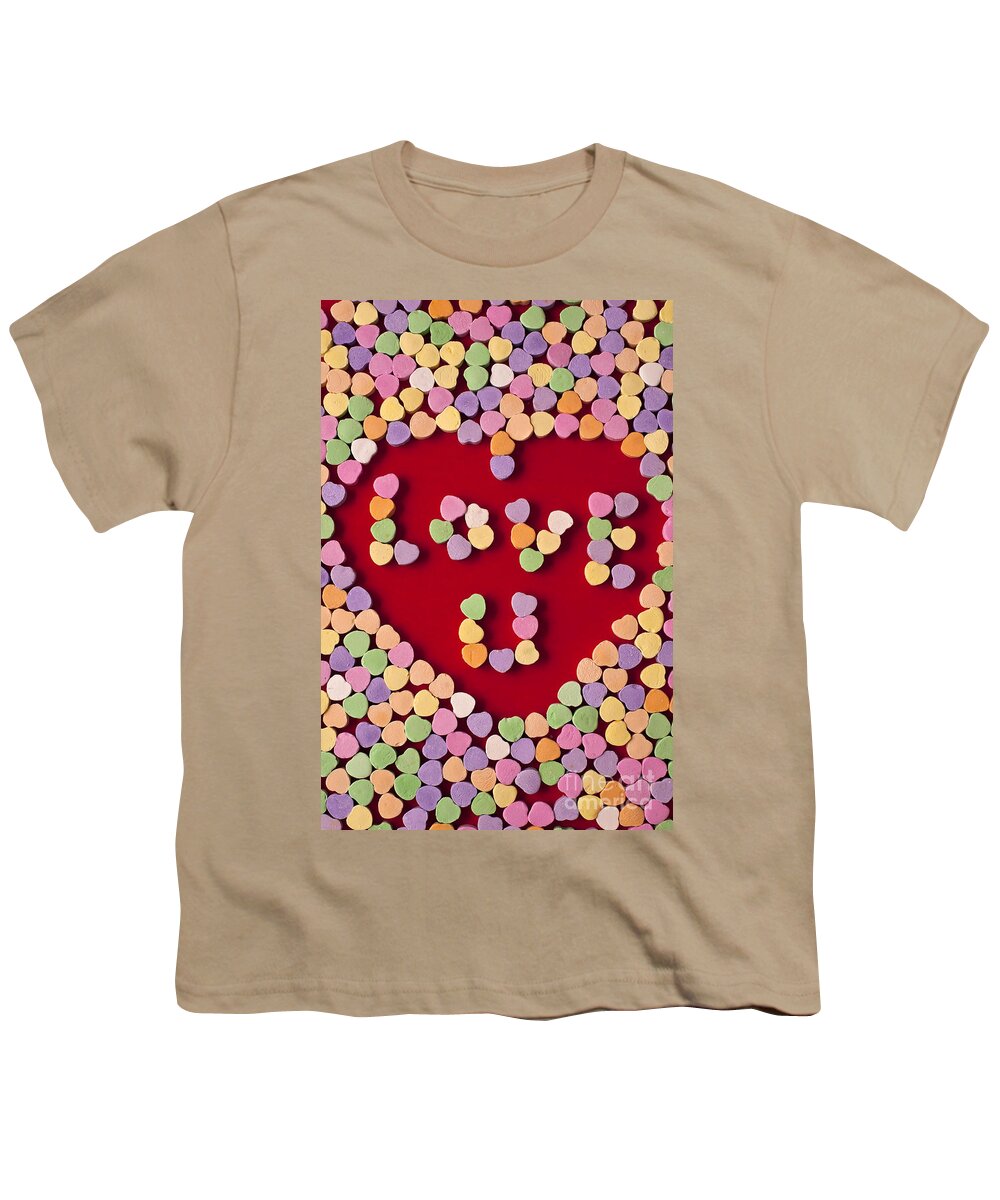 Candy Youth T-Shirt featuring the photograph Valentines Day Candies #1 by Jim Corwin