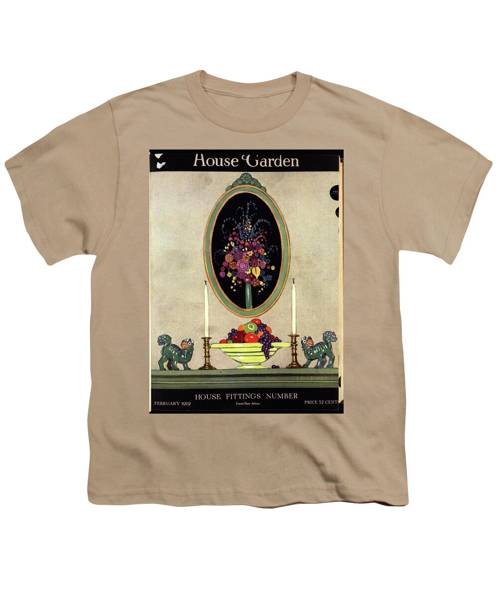 Illustration Youth T-Shirt featuring the photograph A House And Garden Cover Of A Mantelpiece by H. George Brandt