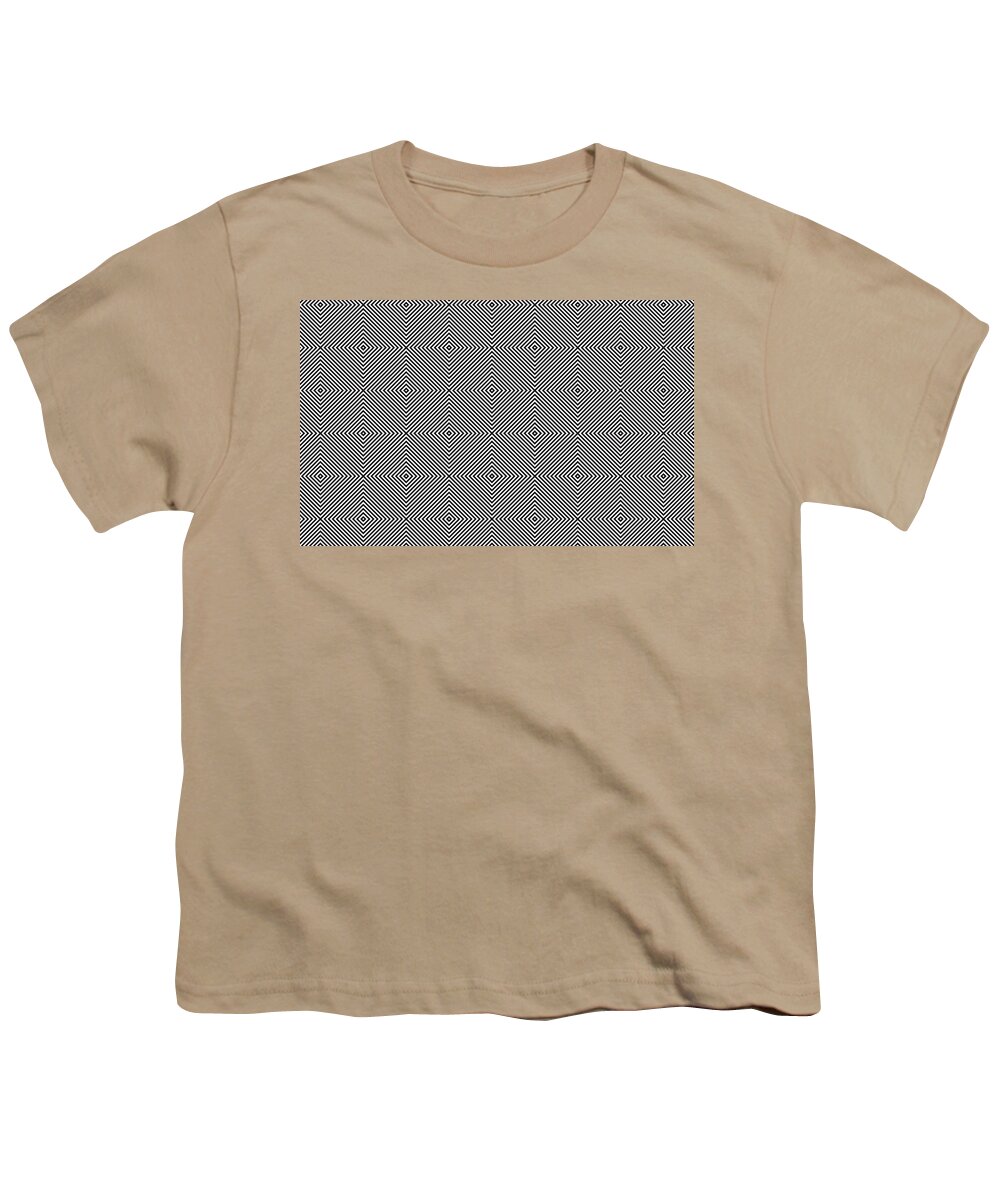 Abstract Youth T-Shirt featuring the photograph Abstract Monochrome Square Grid Pattern by Ikon Images