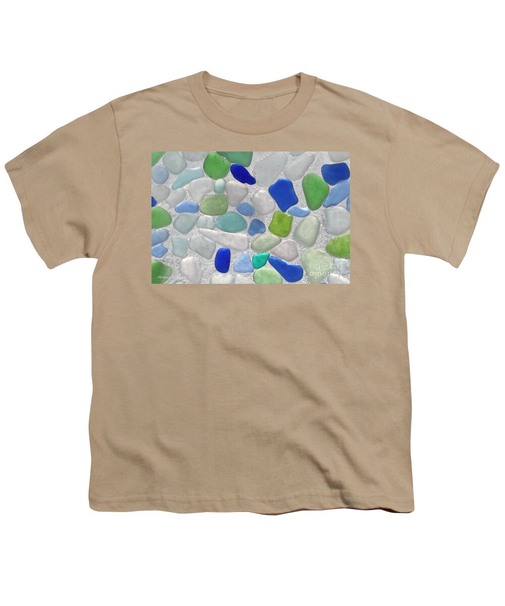 Beach Glass Youth T-Shirt featuring the photograph Abstract Sea Glass by Barbara McMahon