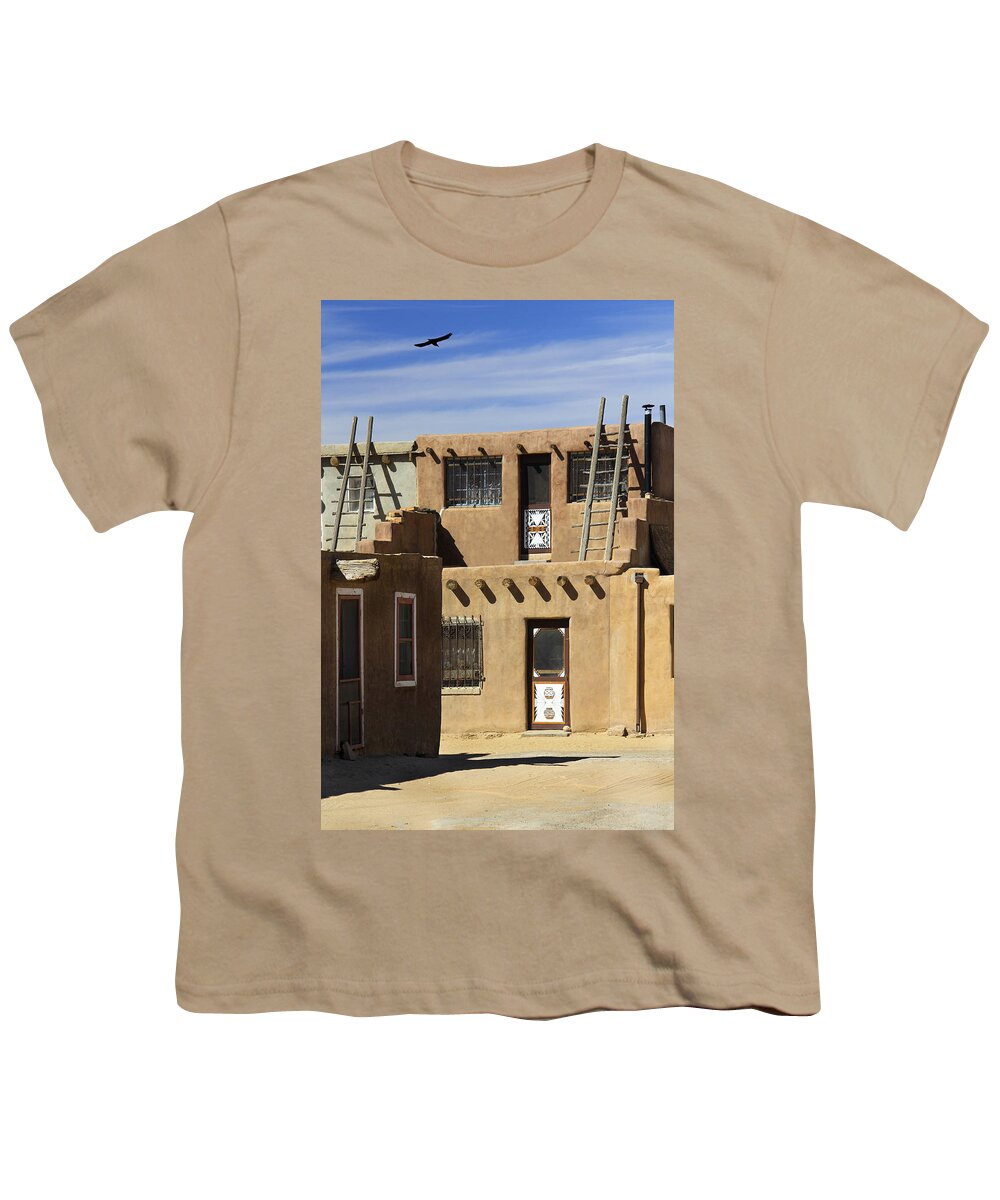 Acoma Pueblo Youth T-Shirt featuring the photograph Acoma Pueblo Adobe Homes by Mike McGlothlen