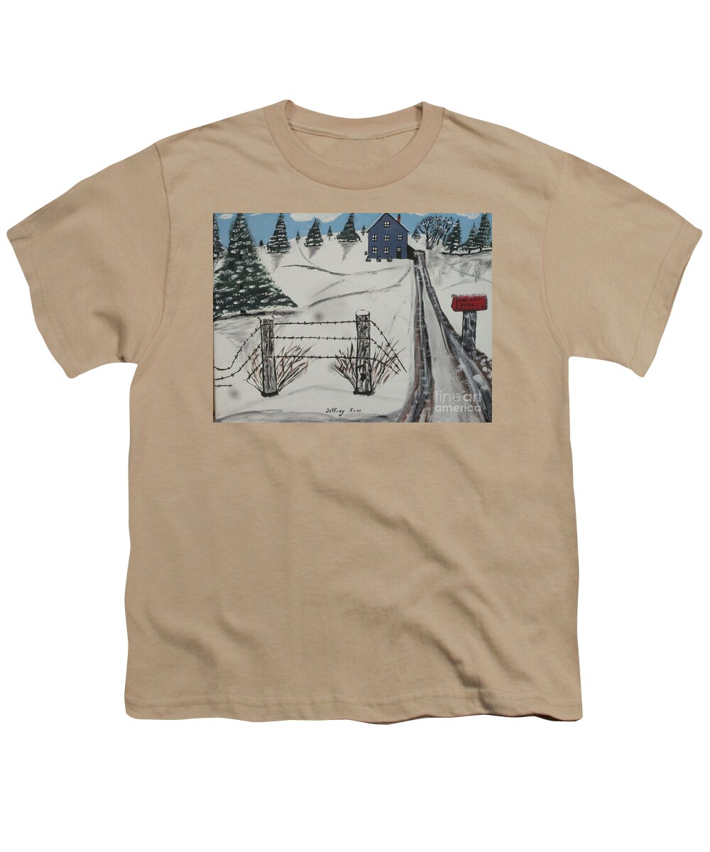 Landscape Youth T-Shirt featuring the painting Anna Koss Farm by Jeffrey Koss