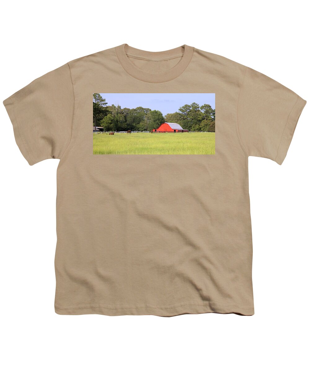 1979 Youth T-Shirt featuring the photograph Barn and Pasture by Gordon Elwell