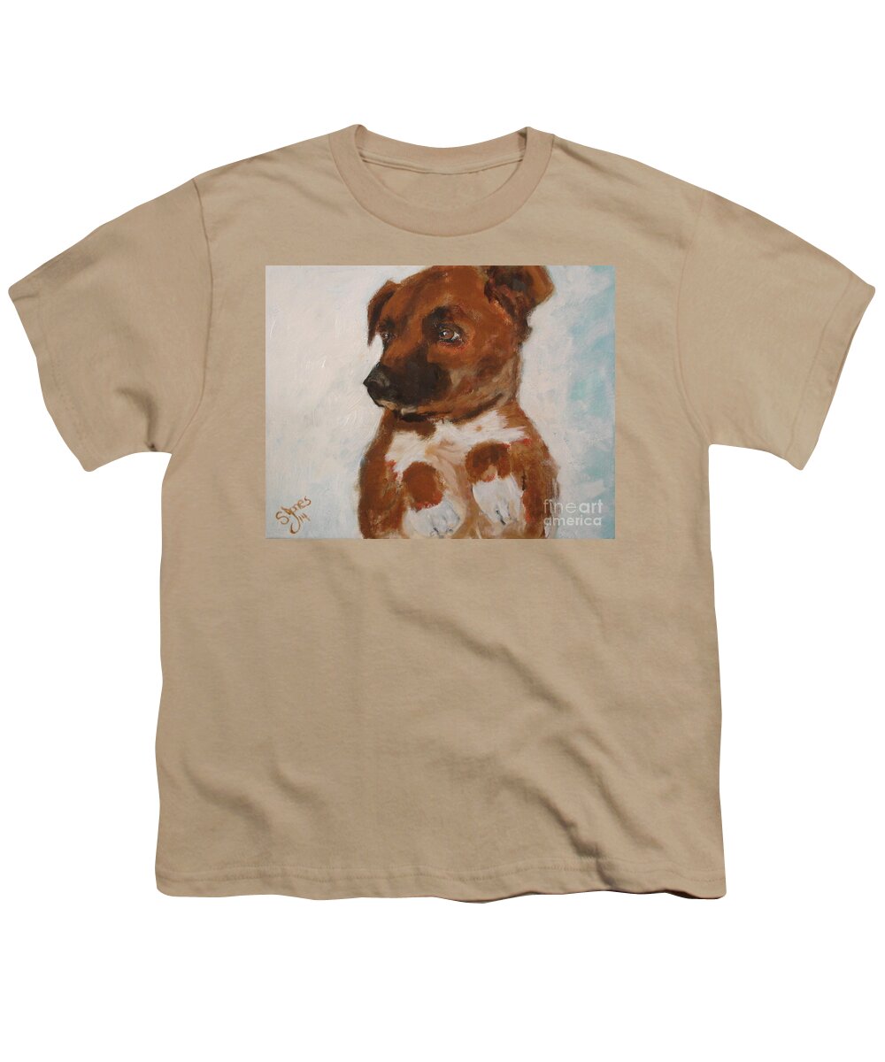 Dog Youth T-Shirt featuring the painting Bo Jack by Shelley Jones