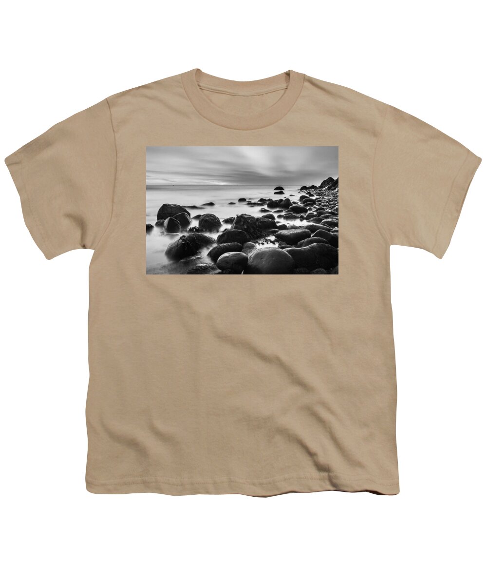 Black Youth T-Shirt featuring the photograph Bray Head and the Irish Sea by Semmick Photo