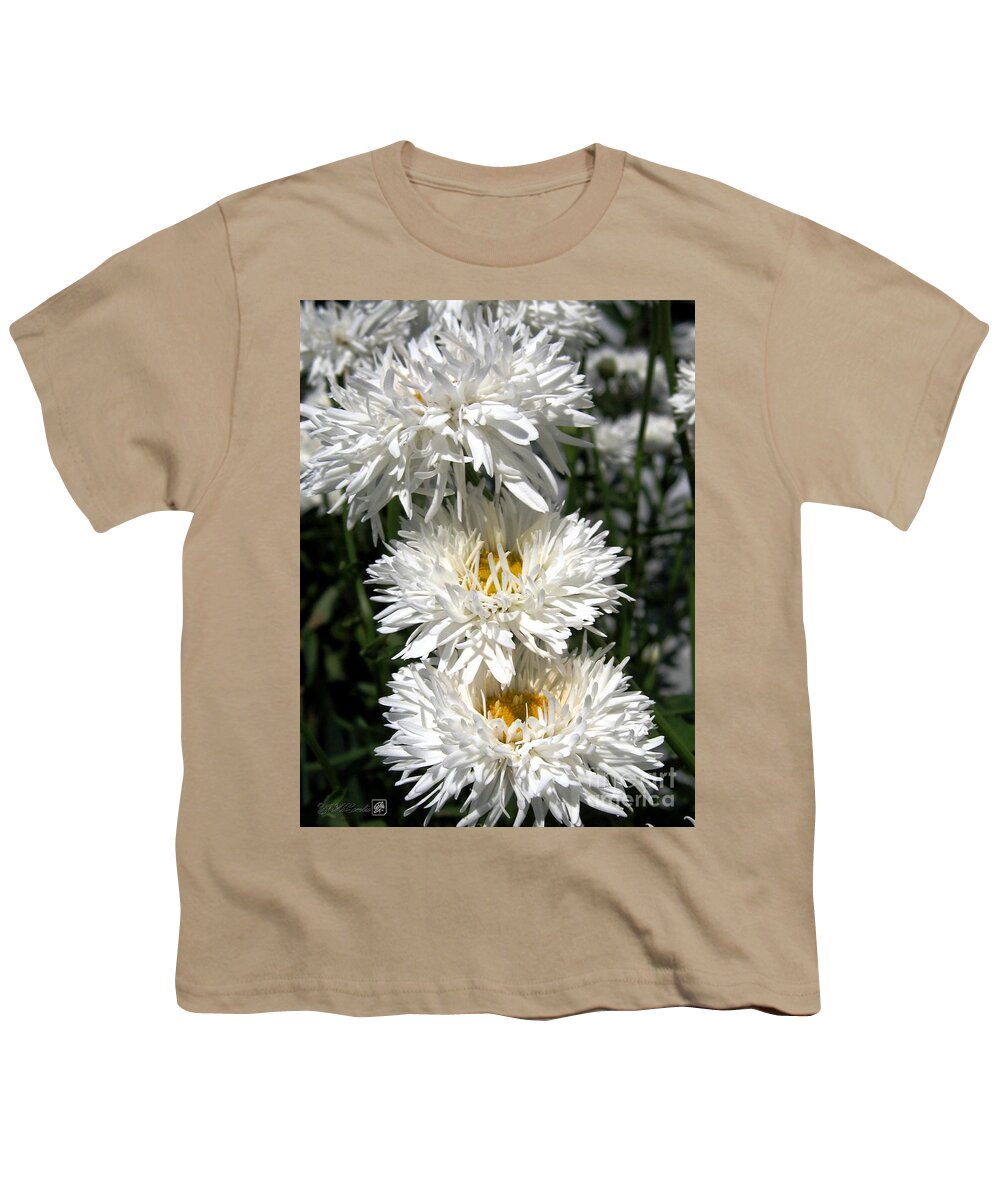 Mccombie Youth T-Shirt featuring the photograph Chrysanthemum named Crazy Daisy by J McCombie