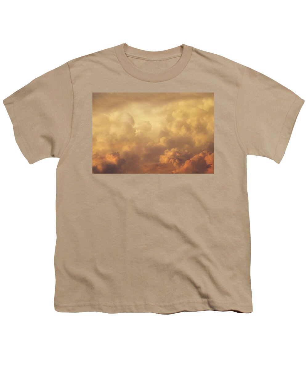 Sunset Youth T-Shirt featuring the photograph Colorful Orange Magenta Storm Clouds At Sunset by Keith Webber Jr