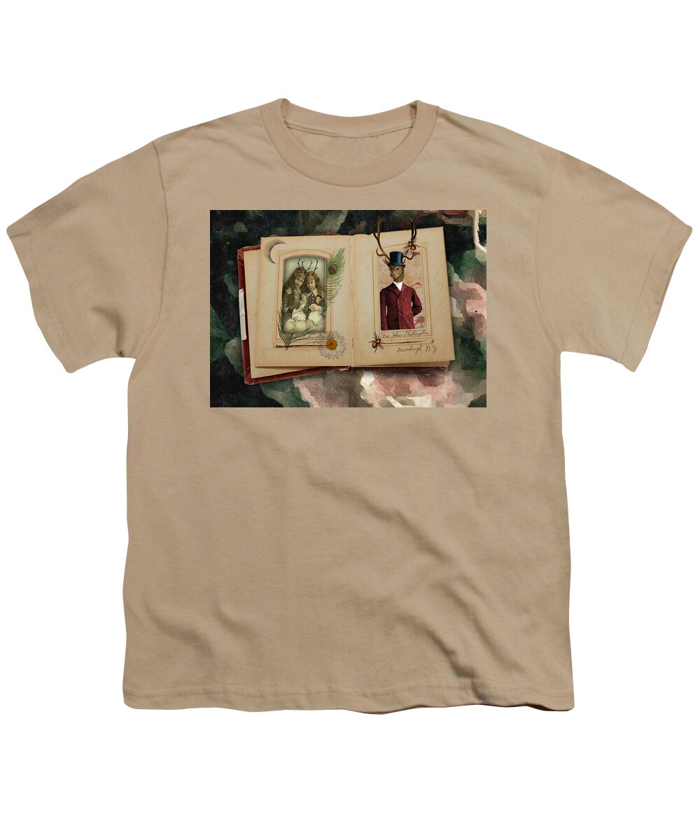 Deer Old Dad Youth T-Shirt featuring the digital art Deer Old Dad by Bellesouth Studio