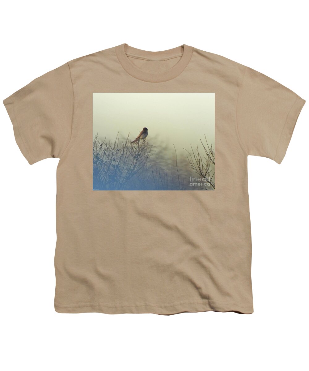 Refuge Youth T-Shirt featuring the photograph Eastern Phoebe Lacassine Pool Lacassine NWR by Lizi Beard-Ward
