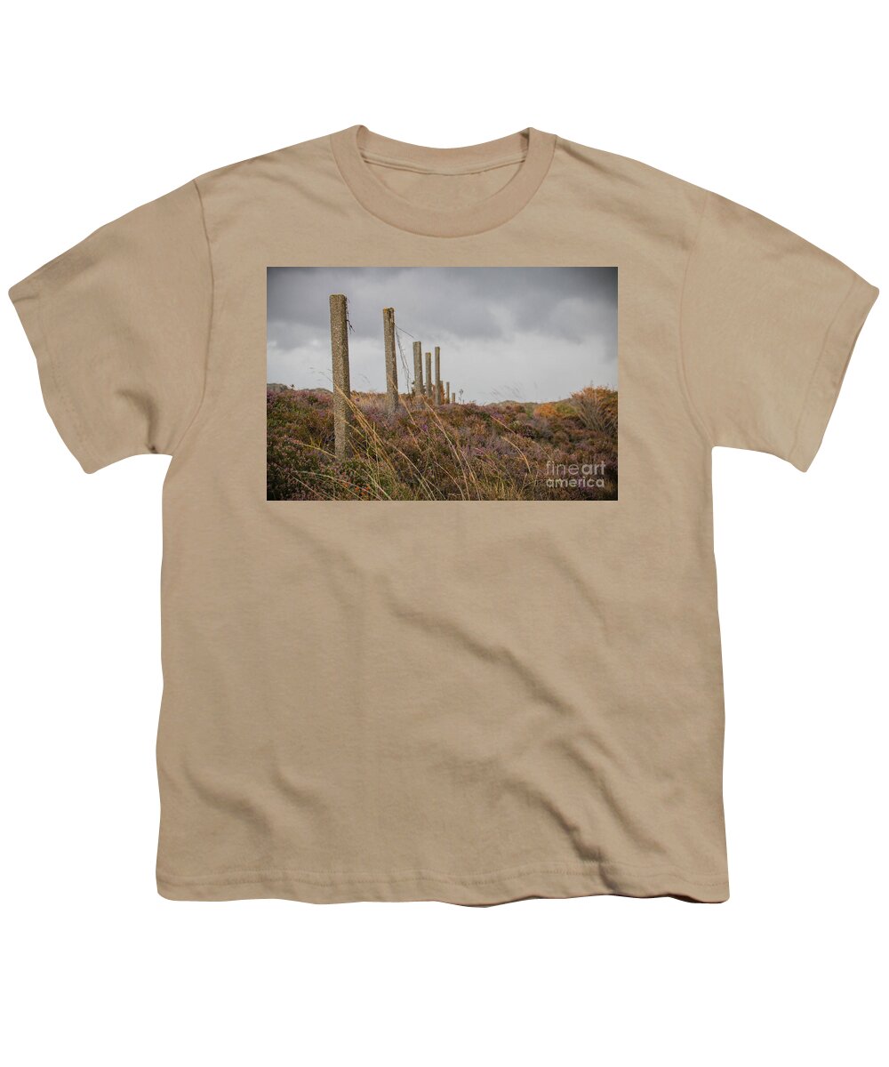 Fireweed Youth T-Shirt featuring the photograph Fence in the storm in Norway by Amanda Mohler
