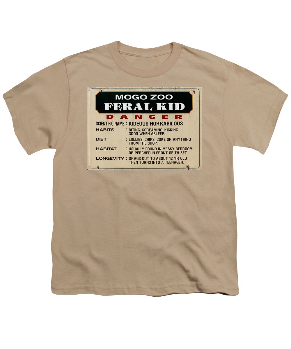 Humor Youth T-Shirt featuring the photograph Feral Kid by Steven Ralser
