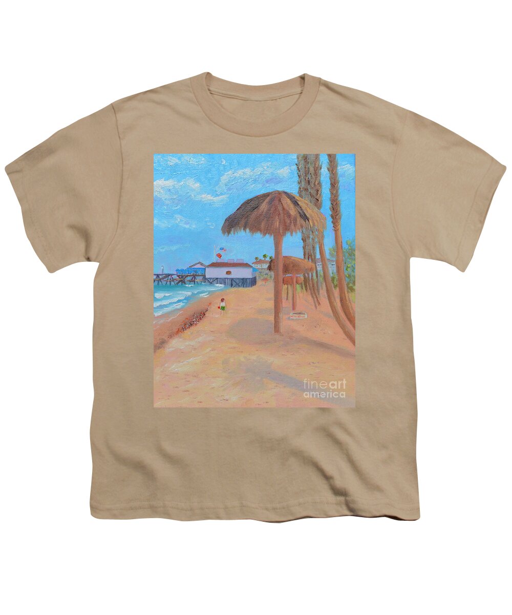 Ocean Youth T-Shirt featuring the painting Fisherman's Resturant by Mary Scott