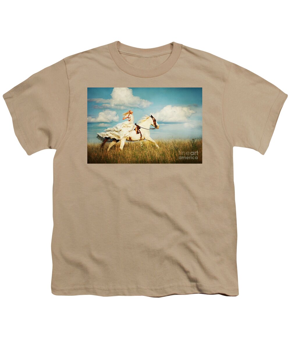 Running Youth T-Shirt featuring the photograph Freedom by Cindy Singleton