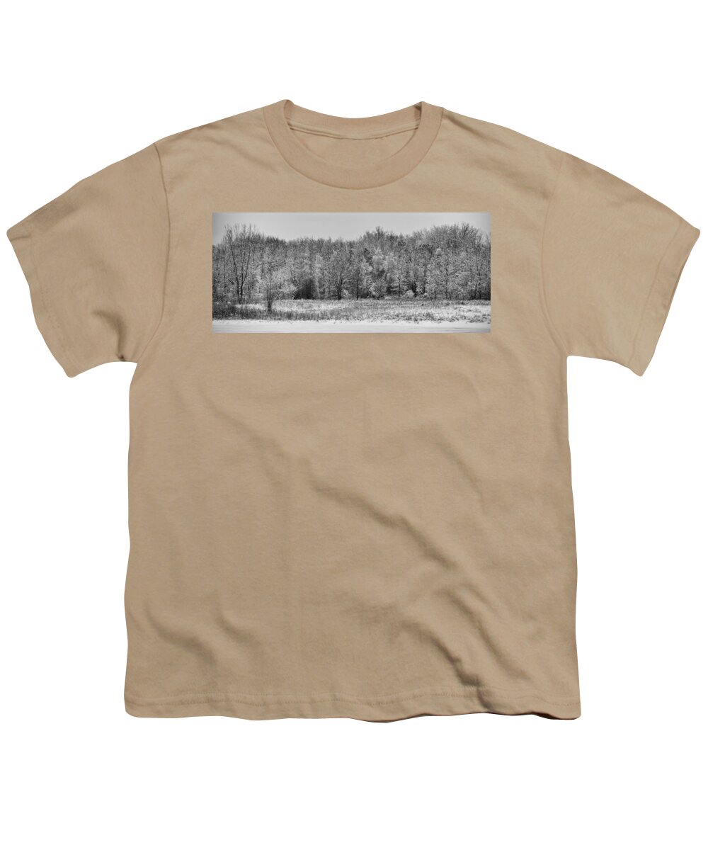 B&w Youth T-Shirt featuring the photograph Frozen by Sebastian Musial