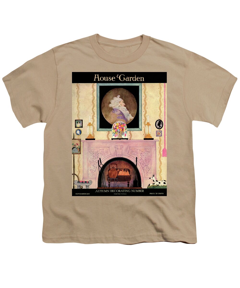 House And Garden Youth T-Shirt featuring the photograph House And Garden Autumn Decorating Number Cover by Helen Dryden