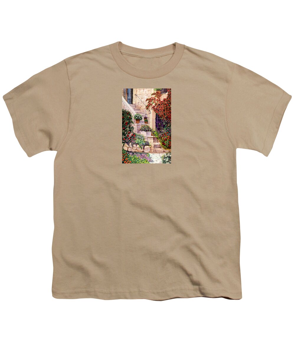 House Youth T-Shirt featuring the painting House in Oyster Bay by Sher Nasser