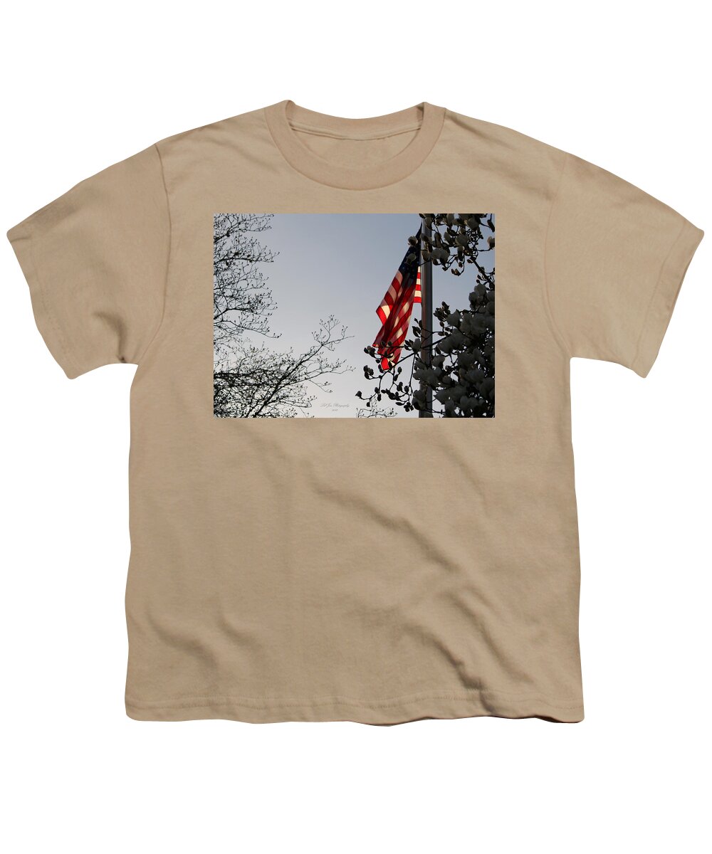 Flag Youth T-Shirt featuring the photograph Liberty And Justice For All by Jeanette C Landstrom