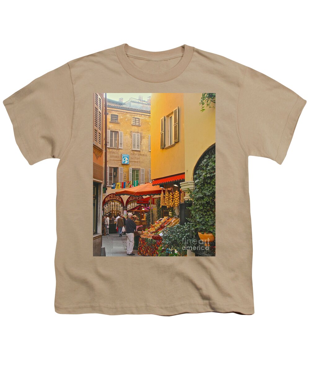 Lugano Youth T-Shirt featuring the photograph Lugano Market by Suzanne Oesterling