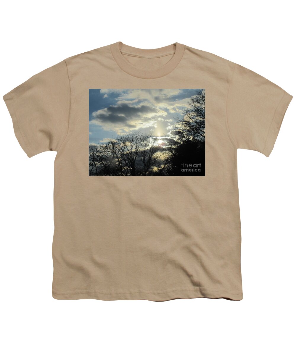 Fire Youth T-Shirt featuring the photograph Luminous Clouds by Tara Shalton