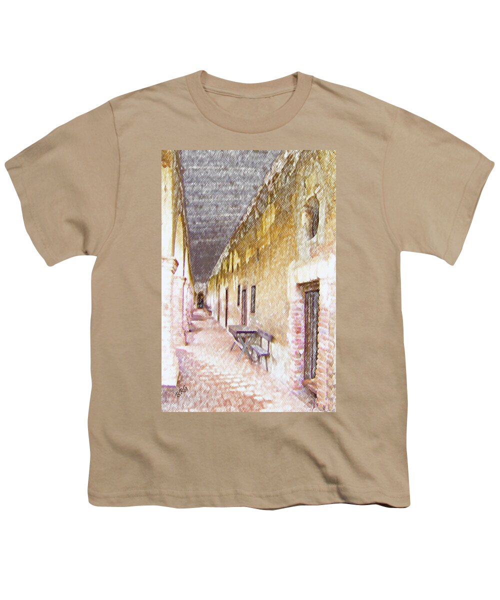 Architecture Youth T-Shirt featuring the photograph Mission San Juan Capistrano No 5 by Ben and Raisa Gertsberg
