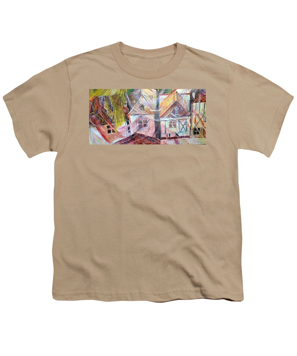 Village Youth T-Shirt featuring the painting Morning Sunrise by Peggy Blood
