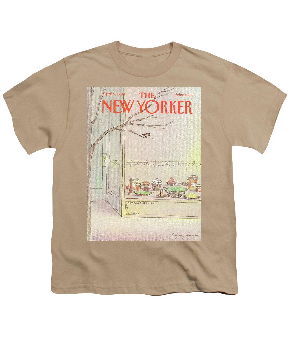 Bird Youth T-Shirt featuring the painting New Yorker April 9th, 1984 by Eugene Mihaesco