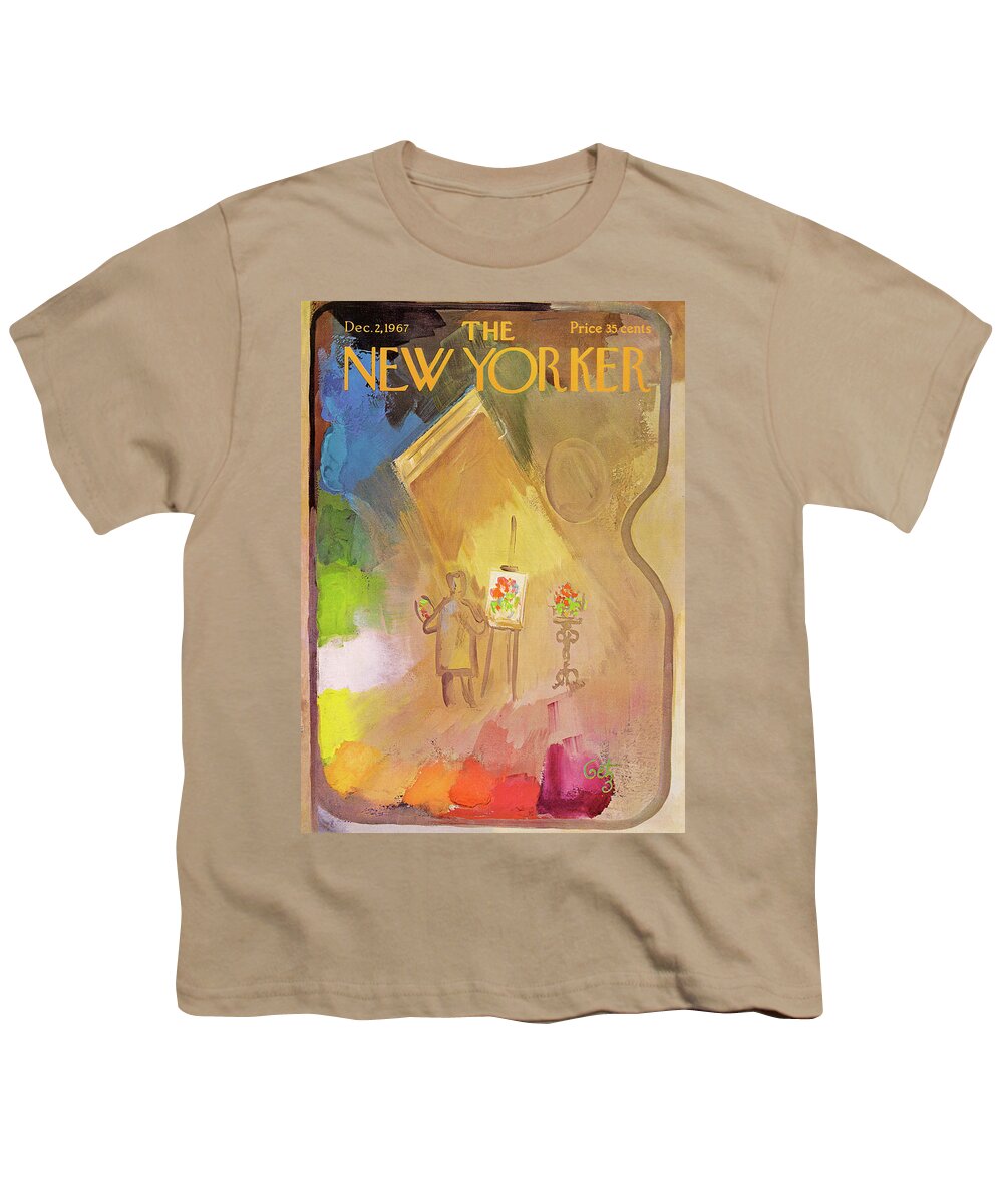 Arthur Getz Agt Youth T-Shirt featuring the painting New Yorker December 2nd, 1967 by Arthur Getz