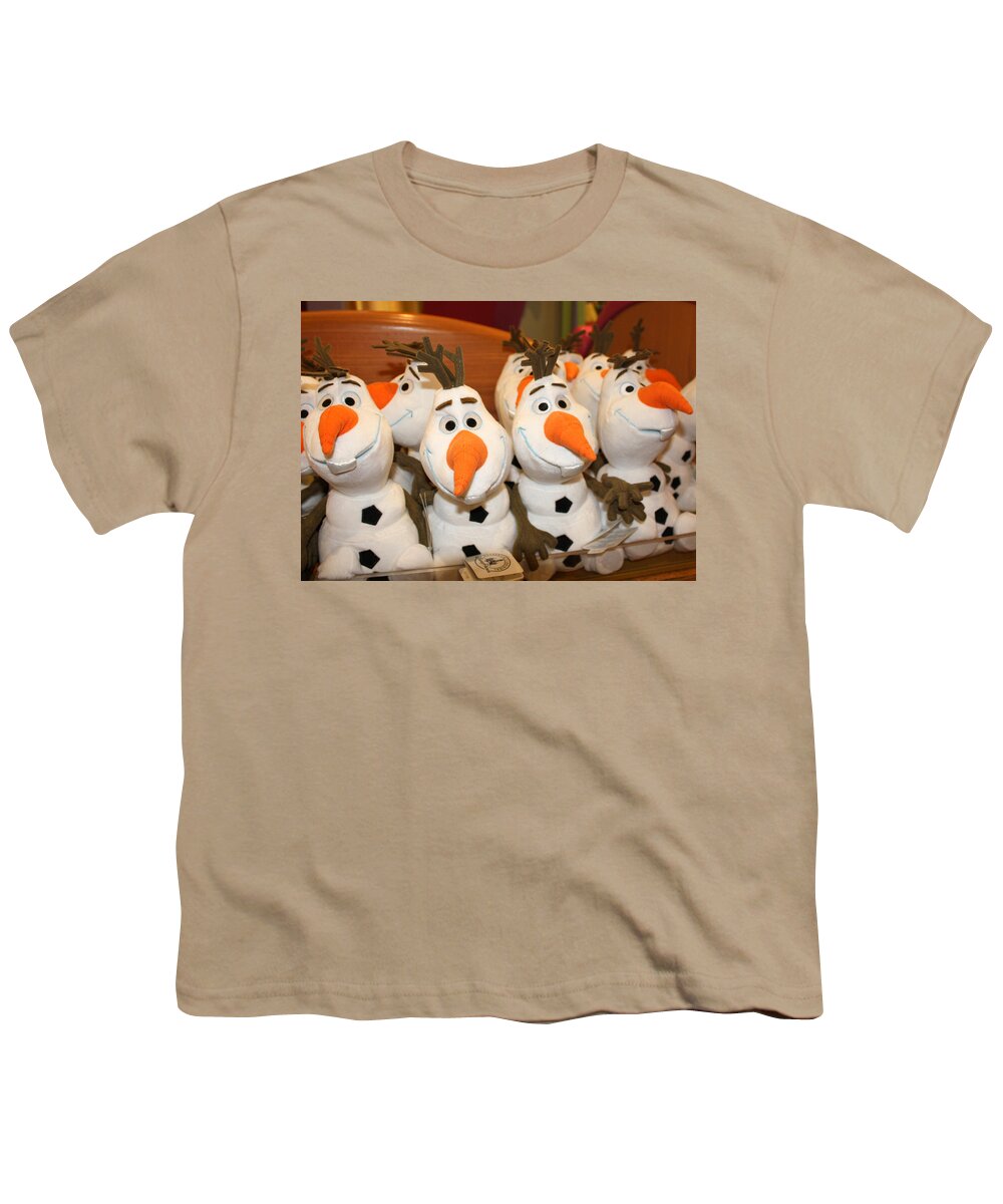 Disney World Youth T-Shirt featuring the photograph Olaf Cuddles by David Nicholls
