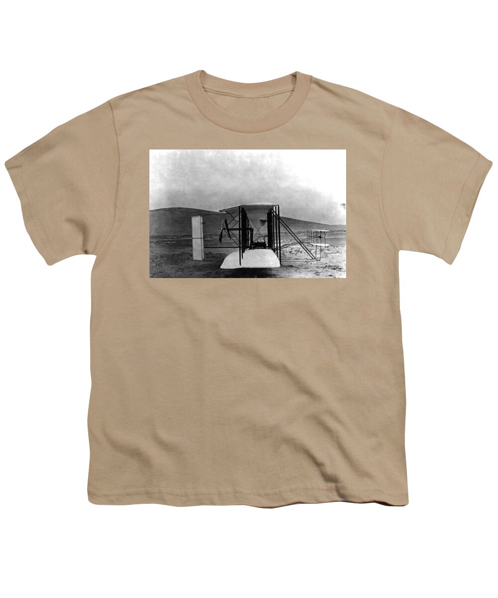 Science Youth T-Shirt featuring the photograph Original Wright Airplane, 1903 by Science Source