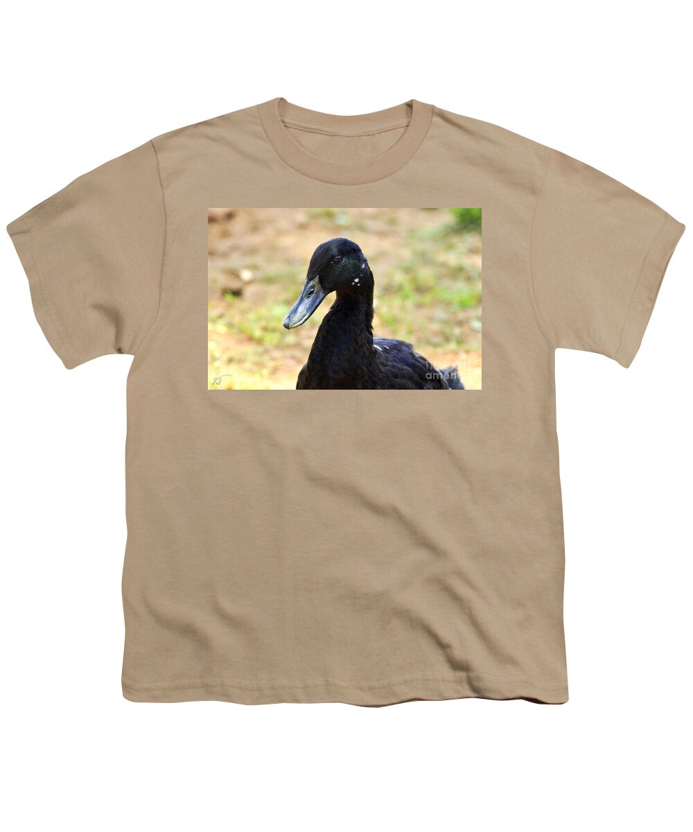 Alabama Youth T-Shirt featuring the photograph Portrait of an Alabama Duck 6 by Verana Stark