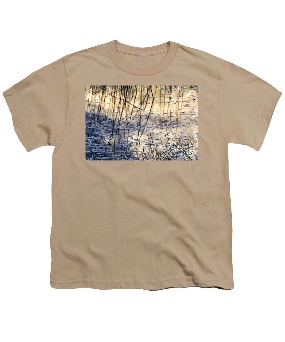 Patagonia Youth T-Shirt featuring the photograph Reeds in Pond by Timothy Hacker