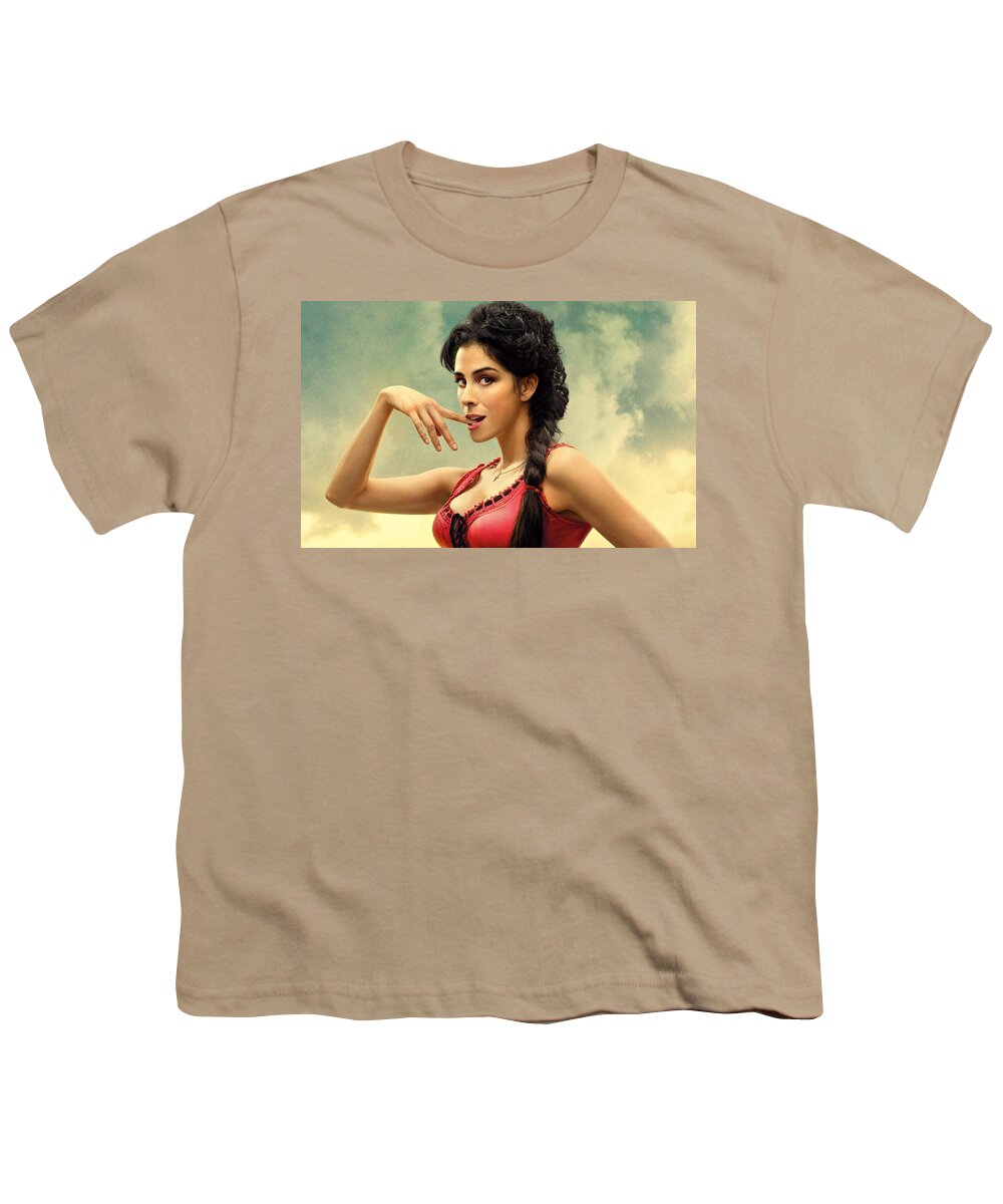 Sarah Silverman Youth T-Shirt featuring the photograph Sarah Silverman A Million Ways to Die in the West by Movie Poster Prints