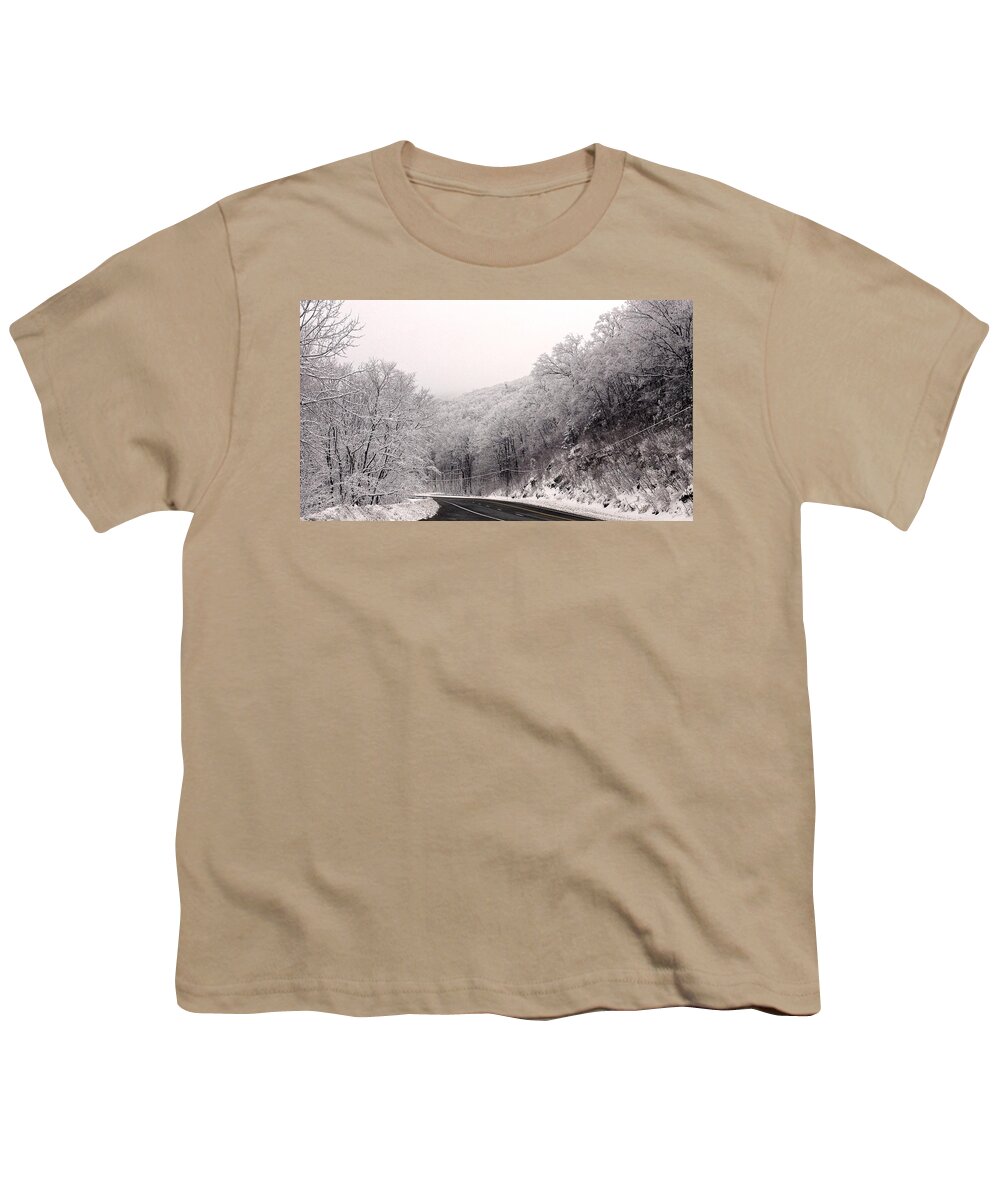 Taconic Hills Youth T-Shirt featuring the photograph Settled Snow by Kristin Hatt