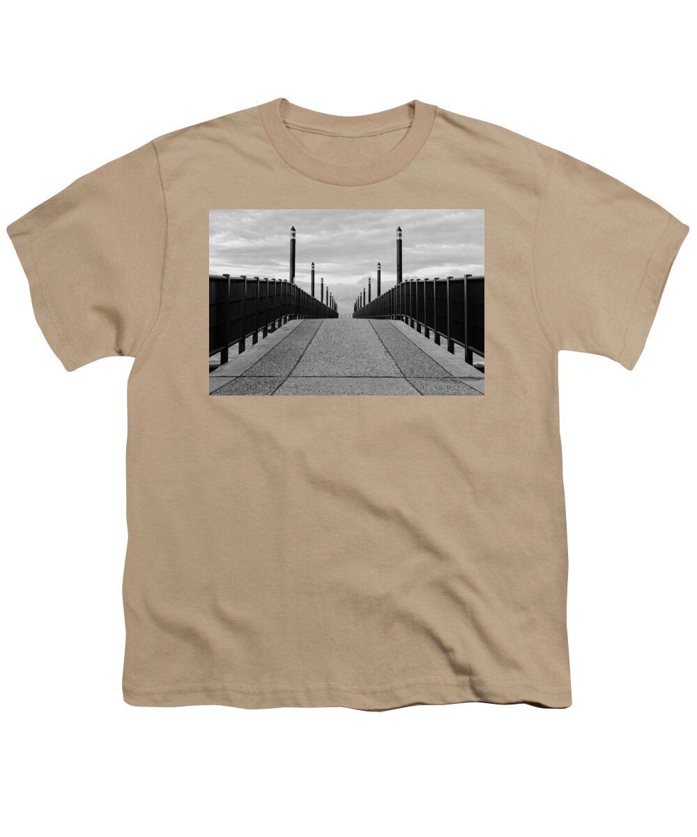 Monochrome Youth T-Shirt featuring the photograph Symmetry in black and white by AM FineArtPrints