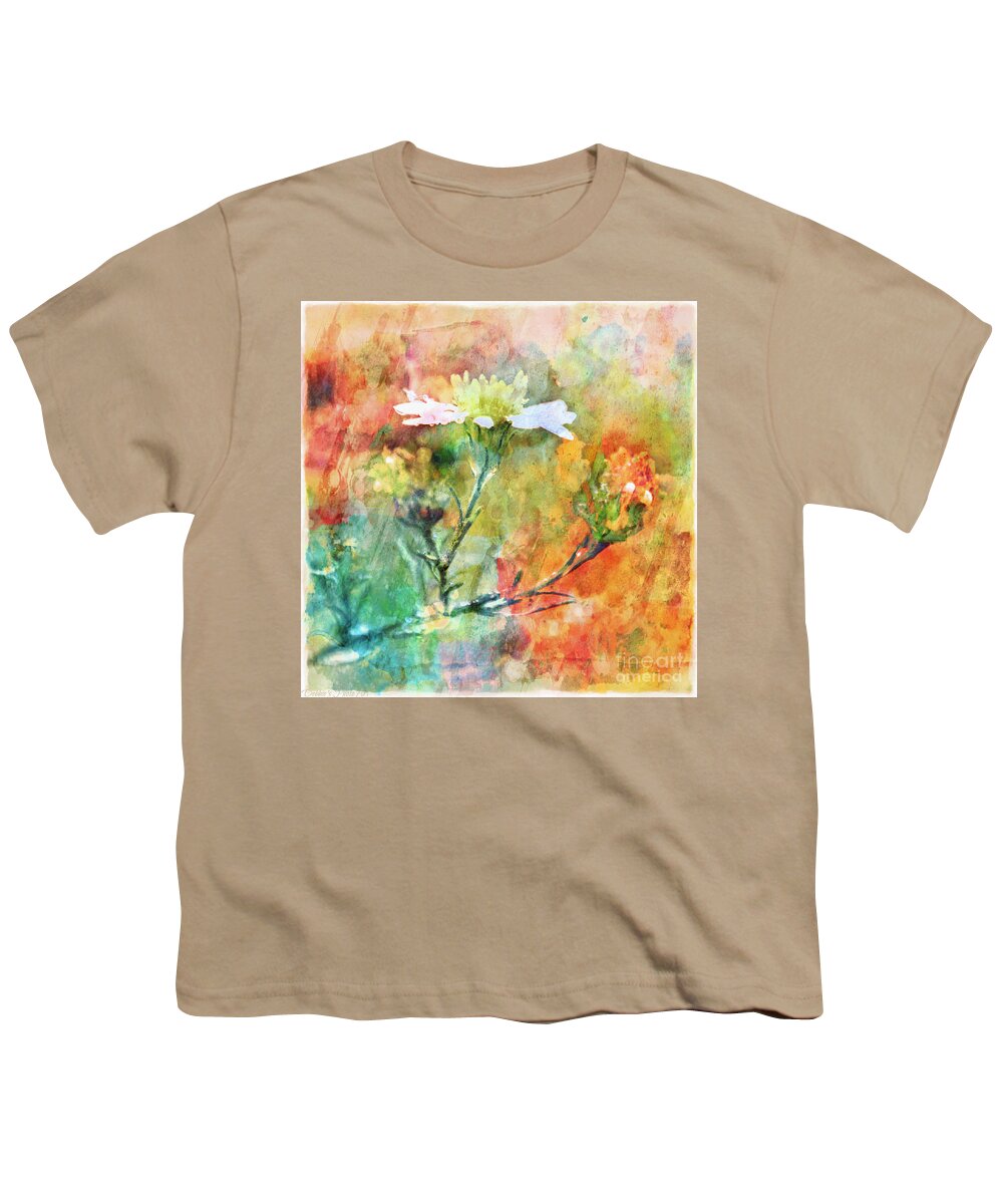 Tiny Youth T-Shirt featuring the photograph Tiny Wildflowers - Digital Paint III by Debbie Portwood
