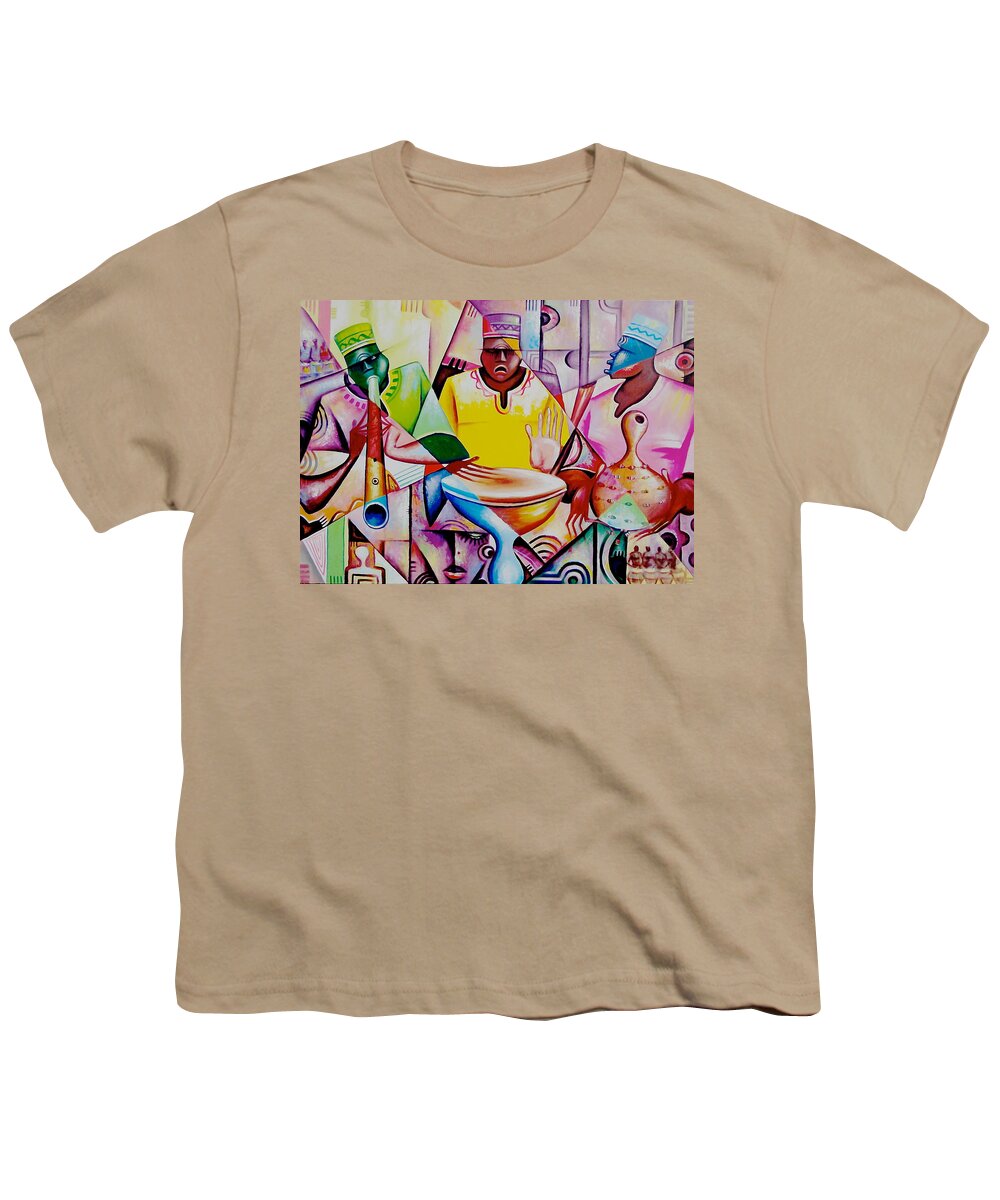 Ghanaian Art Youth T-Shirt featuring the painting Unity by Amakai