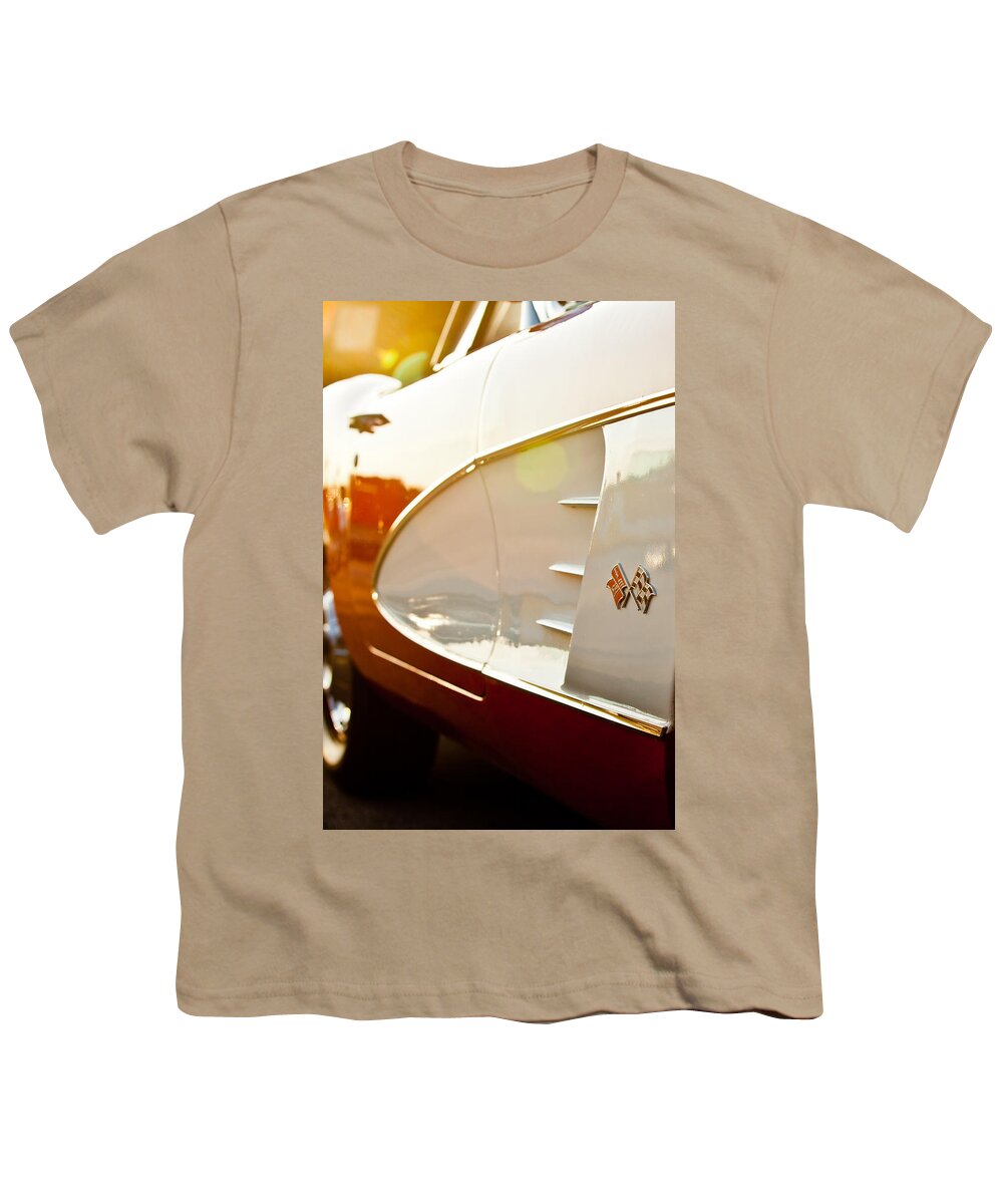 Chevy Youth T-Shirt featuring the photograph Vette by Melinda Ledsome