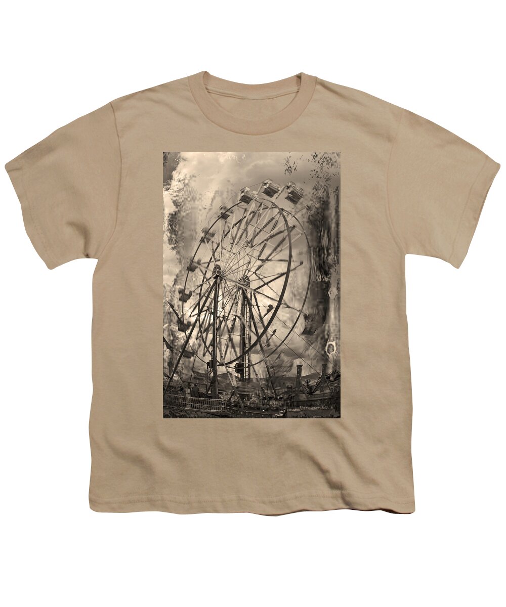 Ferris Wheel Youth T-Shirt featuring the photograph Vintage Ferris Wheel by Theresa Tahara