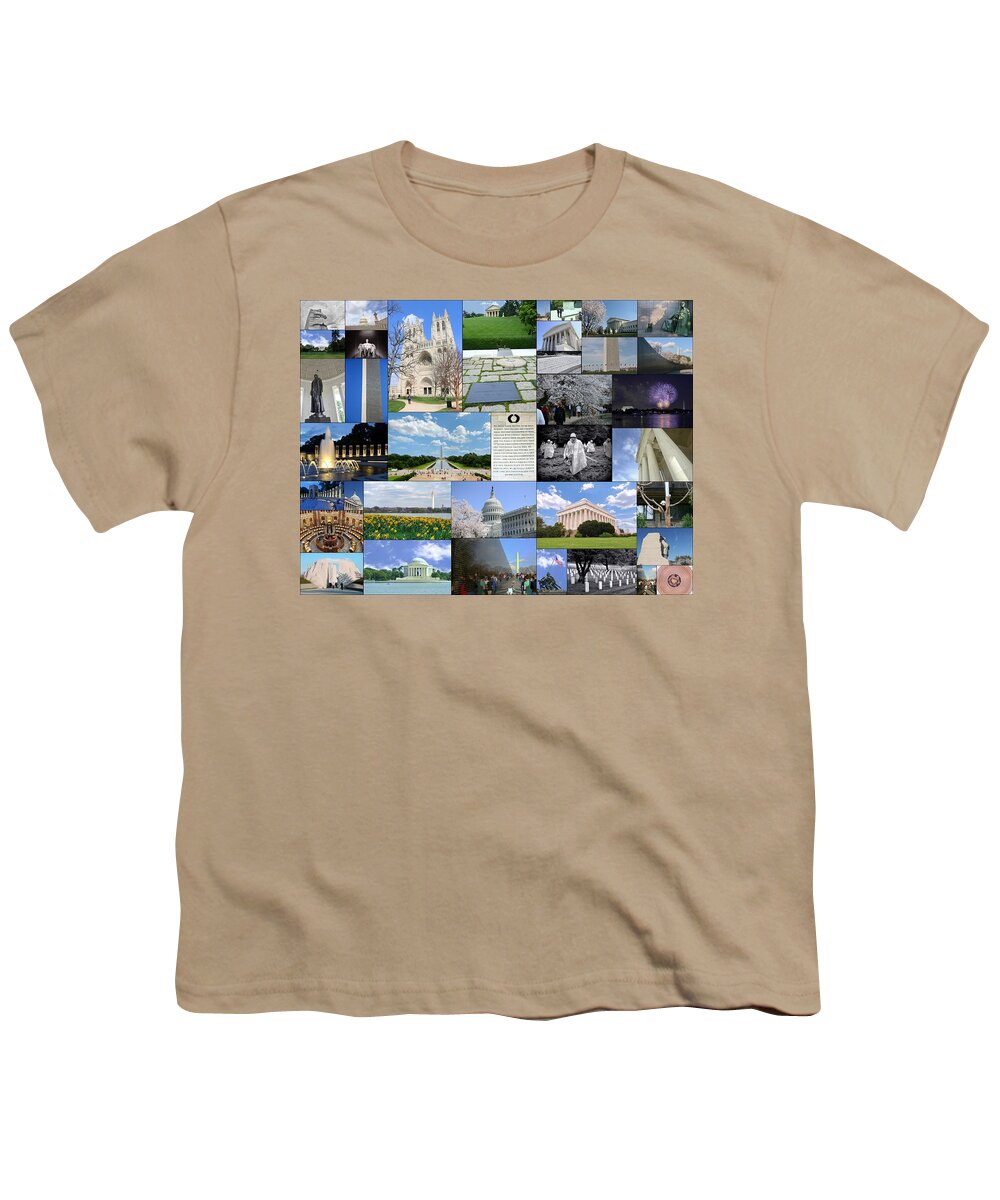 Capitol Building Youth T-Shirt featuring the photograph Washington D. C. Collage by Allen Beatty