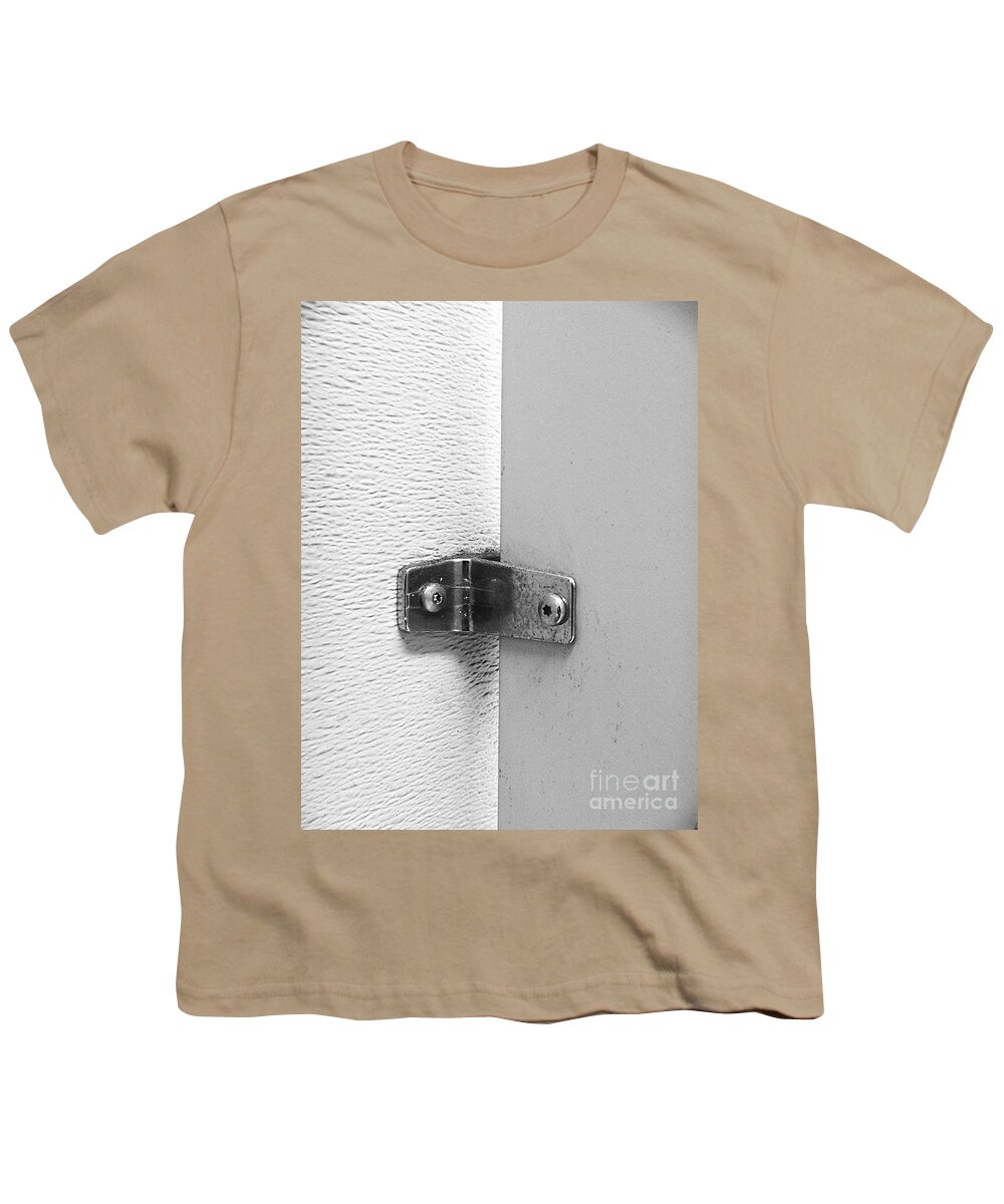 Black And White Youth T-Shirt featuring the photograph What holds the door by Fei A