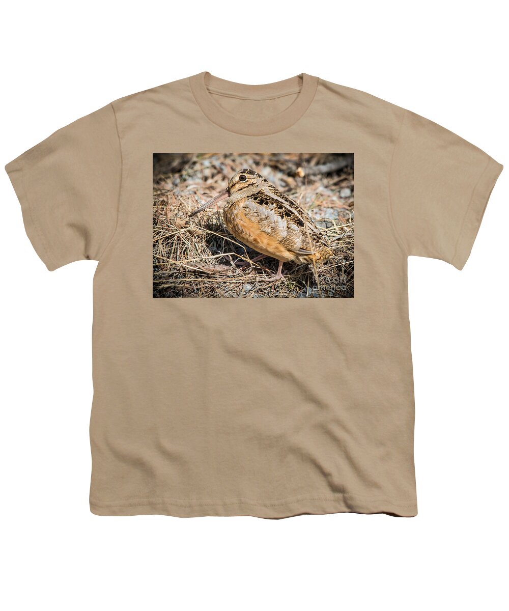 Ornithology Youth T-Shirt featuring the photograph Woodcock by Cheryl Baxter