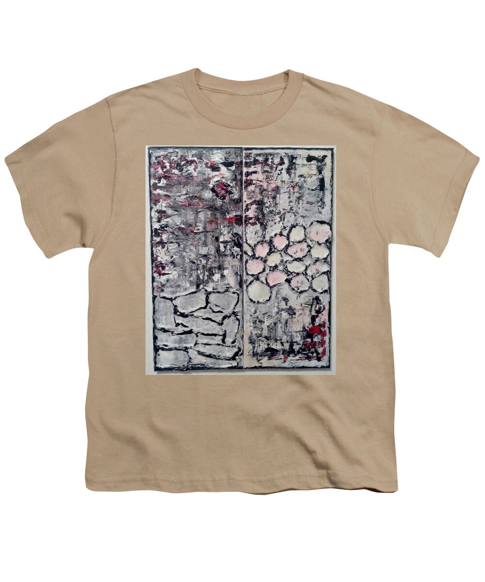 Abstract Painting Youth T-Shirt featuring the painting Z8 - reptil by KUNST MIT HERZ Art with heart